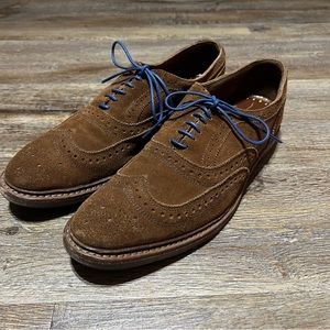 Allen Edmonds for Brooks Brothers Suede McAllister Wingtips 9 D